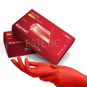 Перчатки нитриловые MediOk GARNET 3,5 г/м, красные,XS, ПАЧКА