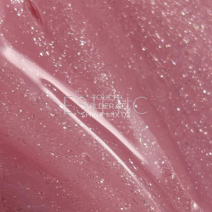 Гель для ногтей Touch Builder gel Shine Mix 2 легкий пастельно-розовый нюд с шиммером, 15 мл