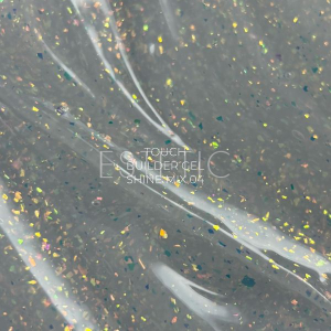 Гель для ногтей Touch Builder gel Shine Mix 4 полупрозрачный молочный с блесточками хамелеон, 15 мл