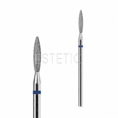 Фреза алмазная пламя тупое синее BLUE 2,1x8 мм 243R.524.021 IQ nails