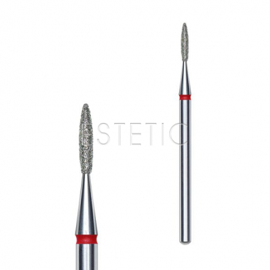 Фреза алмазная пламя острое красное RED 1,6x8 мм 243XL.514.016 IQ nails