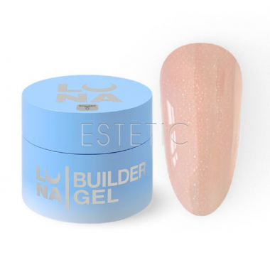 Гель для наращивания Luna Shimmer Gel №1 айвори розовый с легким шиммером, 15 мл