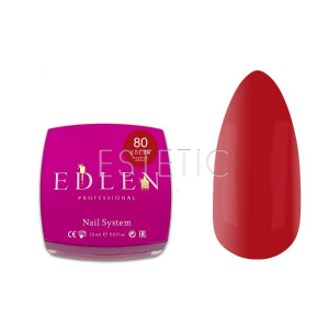 Гель для нігтів EDLEN Builder gel №80 Lviv (Love in Lviv) червоно-гарячий, 15 мл