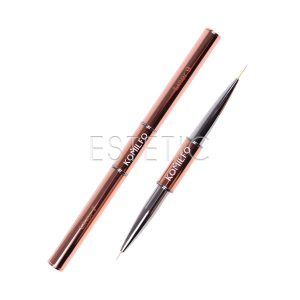 Кисточка для ногтей Komilfo Rose gold Double Liner 7 (Nylon)/Liner 9 (Nylon)