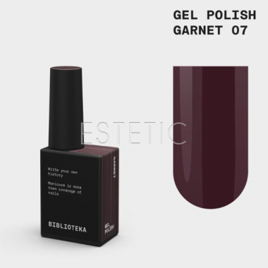 Гель-лак Biblioteka 007 Garnet, темно-бордовый, 10 мл
