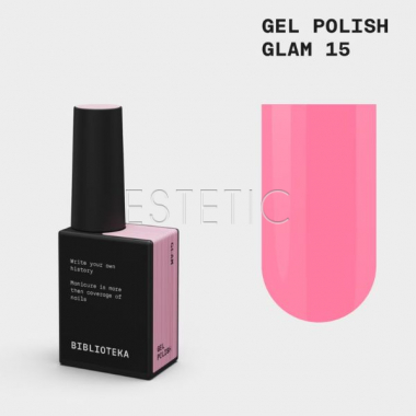 Гель-лак Biblioteka 015 Glam, розовый, 10 мл