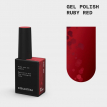 Гель-лак Biblioteka Ruby Red, красный с глитером, 10 мл
