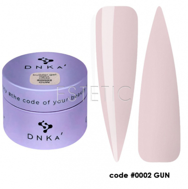 Гель для наращивания DNKa Builder Gel Light 002 Gun, молочно-розовый, 30 мл