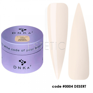 Гель для нарощування DNKa Builder Gel Light 004 Desert, пастельний кремовий, 30 мл