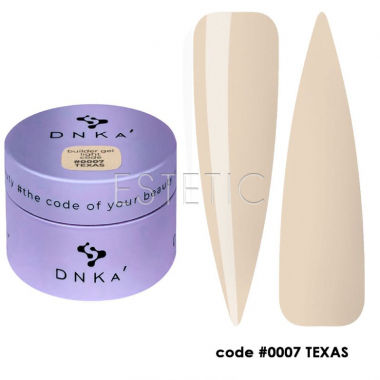 Гель для наращивания DNKa Builder Gel Light 007 Texas, пастельный пудровый, 30 мл