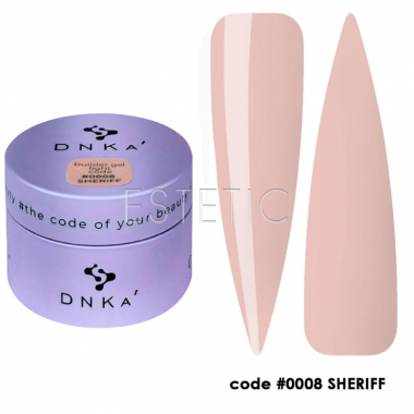 Гель для наращивания DNKa Builder Gel Light 008 Sheriff, пастельный нюдовый  розовый, 30 мл
