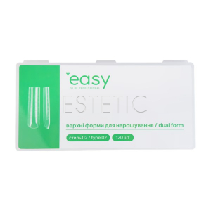 Верхние формы для наращивания ногтей EASY стиль 02, квадрат, 120 шт