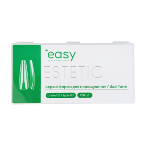 Верхние формы для наращивания ногтей EASY стиль 03, балерина, 120 шт