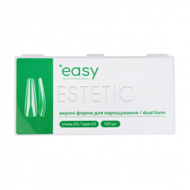 Верхние формы для наращивания ногтей EASY стиль 03, балерина, 120 шт