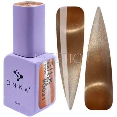 Гель-лак DNKa Cat`s Eye #0031 Silk кошачий глаз светло-коричневая карамель, 12 мл