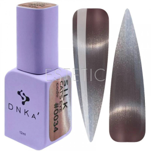Гель-лак DNKa Cat`s Eye #0034 Silk котяче око тауп, 12 мл