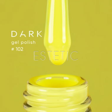 Гель-лак Dark gel polish 102 яркий желтый неоновый, 6 мл