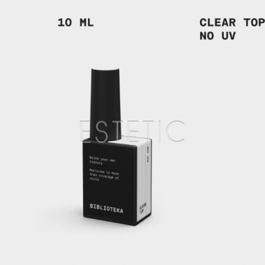 Топ без липкого слоя и без УФ-фильтров Biblioteka Clear Top Nо UV, 10 мл