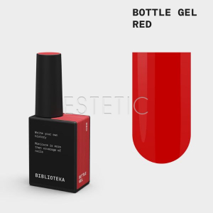 Жидкий гель для укрепления ногтей Biblioteka Bottle Gel Red красный, 10 мл