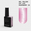 Гель-лак кошачий глаз Biblioteka Cat Eye № 22 Raspberry ягодный розовый, 10 мл