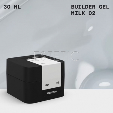 Моделирующий гель Biblioteka Builder Gel № 02 Milk молочный, 30 мл