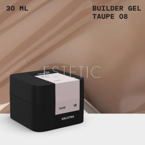 Моделирующий гель Biblioteka Builder Gel № 08 Taupe холодный беж, 30 мл