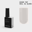 Камуфлирующий глянцевый топ Biblioteka Gloss Cover Top № 01 Veil полупрозрачный молочный, 10 мл