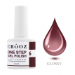 Однофазный гель-лак Crooz One Step Gel Polish 006 спелая вишня, 8 мл, 3в1 для педикюра