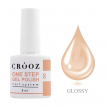 Однофазний гель-лак Crooz One Step Gel Polish 008 пудровий теплий беж, 8мл, 3в1 для педикюру
