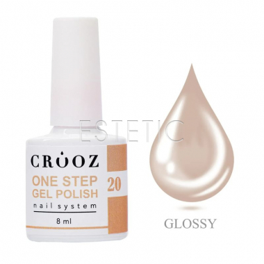 Однофазный гель-лак Crooz One Step Gel Polish 020 нюд какао с молоком, 8 мл, 3в1 для педикюра