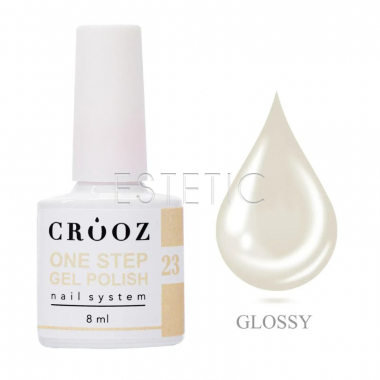 Однофазный гель-лак Crooz One Step Gel Polish 023 пастельный холодный пыльный беж, 8 мл, 3в1 для педикюра