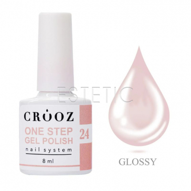 Однофазный гель-лак Crooz One Step Gel Polish 024 пыльно-лиловый нюд, 8 мл, 3в1 для педикюра