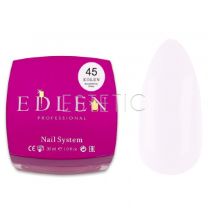 EDLEN Гель для нарощування Builder gel №45 Cheesy вершковий з ліловим відтінком,30 мл