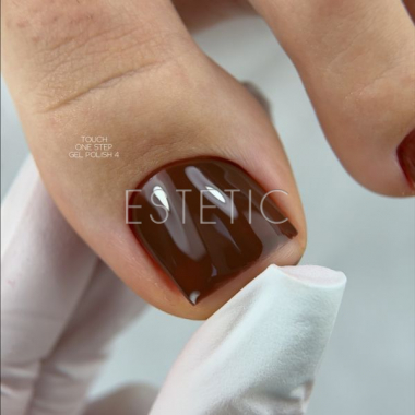 Однофазний гель-лак Touch One Step Gel Polish 04 коричневий кавове зерно, 7 мл