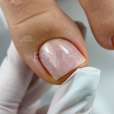 Однофазный гель-лак Touch One Step Gel Polish 17 молочно-лиловый с шиммером, 7 мл
