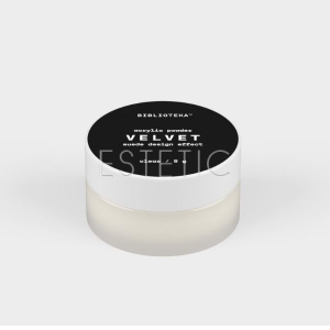 Акриловая пудра для дизайна ногтей Biblioteka Acrylic Powder Velvet Clear прозрачная, милка, 5 г