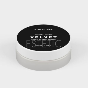 Акриловая пудра для дизайна ногтей Biblioteka Acrylic Powder Velvet Clear прозрачная, мелкая, 20 г