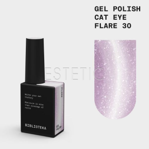 Гель-лак кошачий глаз Biblioteka Cat Eye 030 Flare кристальный розово-фиолетовый, 10 мл