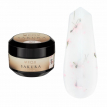 Гель для наращивания с сухоцветами F.O.X Sakura builder gel 001 молочный с розовыми цветами, 15 мл