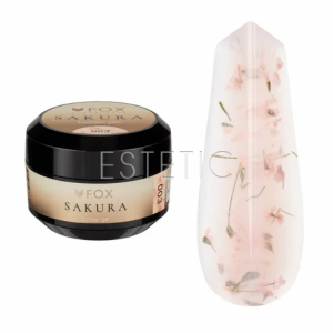 Гель для наращивания с сухоцветами F.O.X Sakura builder gel 003 нежно-розовый, 15 мл