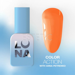 Гель-лак Luna Action color ярко-оранжевый, 8 мл