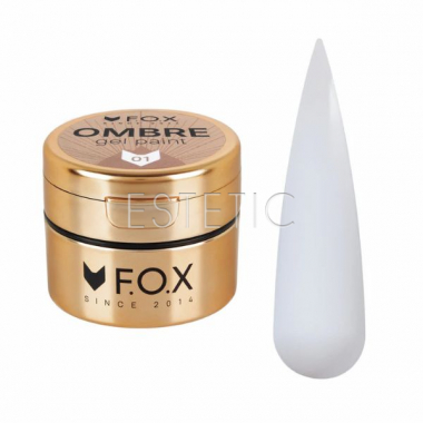 Гель-краска для омбре, градиента F.O.X Ombre Gel Paint 001 белая, 5 мл