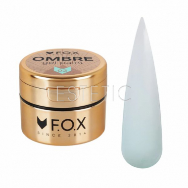 Гель-краска для омбре, градиента F.O.X Ombre Gel Paint 002 мятная, 5 мл