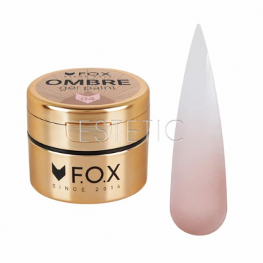 Гель-краска для омбре, градиент F.O.X Ombre Gel Paint 004 бежево-розовая, 5 мл