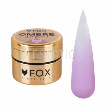 Гель-краска для омбре, градиента F.O.X Ombre Gel Paint 007 сиреневая, 5 мл