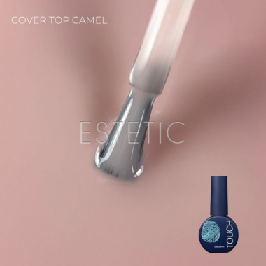 Камуфлюючий топ для гель-лаку Touch Cover top Camel пудровий беж, 13мл