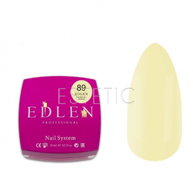 Гель для наращивания Edlen Builder gel №89 Little bows пастельный желтый,15 мл