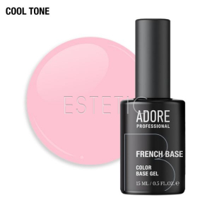 Камуфлирующая база Adore French Base №14 baby pink, светло-розовый, 15 мл