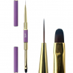 Двойная кисточка для геля и дизайна Heart Touch PRO Duo №6 Oval+Liner 10 мм