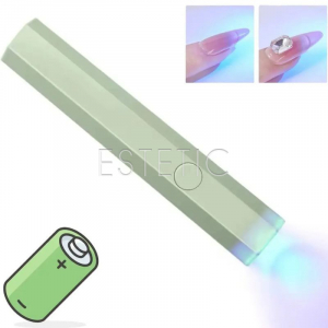 Лампа-фонарик LED-12 для прихвата типс, форм, декора на USB и аккумуляторе, 3 Вт, зеленая
